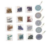 Gadpiparty 1 Ensemble Porte Clé Diamant Diy avec Pendentif Mandala Kit Créatif de Décoration Colorée pour Clés Téléphones et Sacs