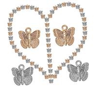 Gadpiparty 1 Jeu Accessoires De Bijoux DIY Charm Rose Fabrication De Bijoux Pendentif Fête Ailes Décoration Bijoux Accessoire Bijoux Pendentifs Fournitures De 100 pièces