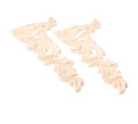 Gadpiparty 1 Jeu Appliques Bois Sculpté pour Décoration De Porte Intérieure Bois Design Européen Élégant 2 Pièces