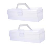 Gadpiparty 1 Jeu Boîte De Rangement Transparente Pour Outils De Calligraphie Plastique Et Durable Organisateur Compact Pour Peinture Et Accessoires Lot De Pratique Et Élégant 2 Pièces