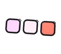 Gadpiparty 1 Jeu Filtre De Caméra Sens Étui À Lentilles De Plongée Protecteur Malette Plastique Billard Americain Boîtier De Protection en Plastique Filtre De Lentille De Plongée 3 Pièces