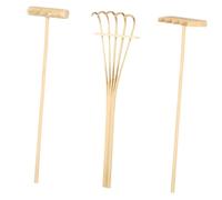 Gadpiparty 1 Jeu Kit De Râteau À Sable Outil De Jardin Râteau Feng Shui Truelles De Table Accessoires De Jardin Zen Jardinage Accessoires De Sable Zen Mini Râteau De Bureau 3 pièces