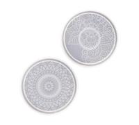 Gadpiparty 1 Jeu Moule Diy Silicone Pour Dessous De Rond Mandala Et Sûr Pour Création De Tapis De Tasse Décoratifs 2 Pièces