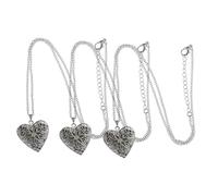 Gadpiparty 1 Jeu Pendentif Forme De Cœur Lumineux Boîte Ouverte Pour Huiles Essentielles Accessoire Charmant Pour Diy Parfait Pour Spécial Couleurs Mélangées 3 Pièces