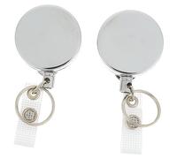 Gadpiparty 1 Jeu Porte Badge Rétractable Avec Clip Ceinture Robuste Enrouleur Id Pour Cartes Identification Et Trousseau Clés Câble Pour Badges Et Clés 2 Pièces