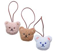 Gadpiparty 1 Jeu Porte Clés Décoratifs Peluche Ours De Pendentifs Adorables Peluche Kaki Blanc Pour Sacs À Main Accessoires Et Décorations Enfantines 3 Pièces