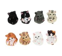 Gadpiparty 1 Jeu Porte Clés Plastique Chat De Décorations Animalières Pour Sacs Accessoires Diy Mode Parfaits Pour Clés Sacs École Et À Main 8 Pièces