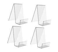 Gadpiparty 1 Jeu Présentoir Acrylique Transparent Support Décoratif Polyvalent Pour Œuvres Art Et Fichiers Étagère Rangement Pour Maison Bureau Ou Boutique Protection Rayures 4 Pièces