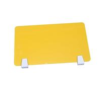 Gadpiparty 1 Pièce Baffle Acrylique diviseurs diviseur de Bureau séparateurs de bibliothèque Bureaux diviseur de Panneau de Bureau cloison de Table Panneau de Table déflecteur de Bureau Jaune