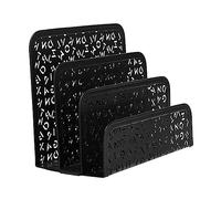 Gadpiparty 1 Pièce Organisateur de Bureau Noir Support Pratique pour Lettres et Fournitures Trieur Multifonctionnel et Élégant pour Rangement des Documents et Accessoires de Bureau