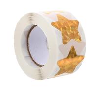 Gadpiparty 1 Rouleau Autocollants Dorées Gommettes Décoratives Amovibles pour Récompense Garçon Fille Activités Manuelles et Décorations Autocollants Brillants et Adhésifs pour Bricolage