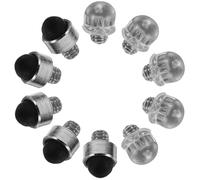 Gadpiparty 10 Butoirs Silencieux pour Ciseaux de Coiffure, Accessoires Métalliques Noirs et Transparents 2,5 M, de Bruit pour Salon et Usage Professionnel, Outils Coupe Cheveux Précis