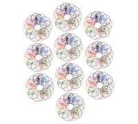 Gadpiparty 10 ensembles Plastic Fraction Circles Teaching Aids Bright Colors Visual Learning Props For Math Education Preschool Elementary Home Study