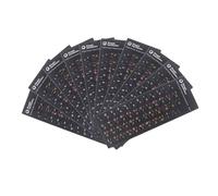 Gadpiparty 10 Feuilles Autocollants de Clavier Multilingues Étiquettes pour PC et Ordinateur Portable Support Hébreu Anglais et Russe Installation Facile et Réutilisables