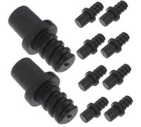 Gadpiparty 10 pièces Adaptateur de Poignée de Brosse Wc Plastique Robuste Kit de Embouts Filetés de Rechange pour Brosse Toilette Noire Connecteurs Durables et Faciles à Démonter