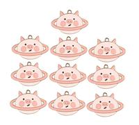 Gadpiparty 10 Pièces breloques en forme de planète animale decoration décoration personnalisée breloque porte-clés à suspendre charme de la planète des animaux de dessin animé