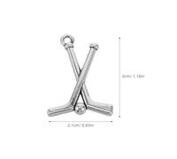 Gadpiparty 10 pièces Charms Hockey Vintage Antique pour Bijoux Fabrication Bracelets Colliers Accessoires Sport