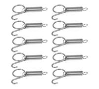 Gadpiparty 10 pièces Crochet Ressort Porte de Cage pour Lapin Poulet Pigeon Fixation Galvanisée Ouverture Facile avec Anneau de Traction Accessoire Pratique pour Cages Animaux