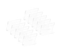 Gadpiparty 10 Pièces D'étiquettes de Prix en Acrylique Transparent, Design Stable et Résistant à L'usure, Porte-étiquette pour Supermarchés et Restaurants
