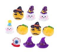 Gadpiparty 10 Pièces Figurines Miniatures Halloween Résine de Décorations Originales pour Fêtes Décors Étonnants et Colorés pour Intérieur et Extérieur pour Créer Une Ambiance Effrayante