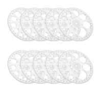 Gadpiparty 10 Pièces Gabarit Circulaire Rond en Plastique Transparent pour