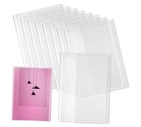 Gadpiparty 10 pièces Lot de Housses Transparentes Étanches pour Manuels Protège Réutilisables et Antidérapantes pour Étudiants et Amateurs de Lecture