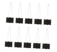 Gadpiparty 10 pièces Mini Ardoise Double Suspendre Tableau Message Effaçable Bois Lot pour Décoration Murale Cuisine Mémo Polyvalent Réutilisable