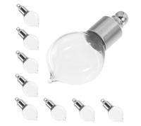 Gadpiparty 10 pièces Mini Refillable Glass Perfume Bottles With Screw Caps Transparent Empty Essential Oil Bottles Pendant For Travel And Storage