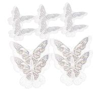 Gadpiparty 10 Pièces Patches Organza Décoratifs Forme de pour Vêtements et Accessoires pour Diy Décoration Murale