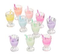 Gadpiparty 10 Pièces Pendentifs Résine de Tasse à Boire Charms Diy pour Bijoux et Décorations Accessoires Colorés pour Manuelles et Artisanales