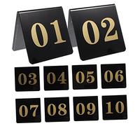 Gadpiparty 10 Pièces Plaque De Numéro De Table En Acrylique Panneaux Chaises Table Salle à Manger Table De Salle à Manger Numéro De Table De Réception De Mariage Banquet Plaque D'appel Bureau