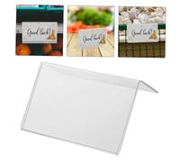 Gadpiparty 10 Pièces Small Acrylic Sign Holder With Self Adhesive Mini Display Stands For Price Tags Product Info And Instructions In Office Store Supermarket