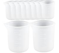 Gadpiparty 10 Pièces Tasses à Mesurer Silicone Graduées de Récipients pour Mélanger Résine Époxy et Outils Pratiques pour Diy et Artisanat Faciles à Nettoyer et Durables