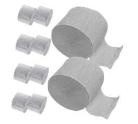 Gadpiparty 10 rouleaux Guirlandes Papier Crépon Argenté pour Décorations de Fête Mariage et Anniversaire Rubans Crépon Flexibles pour Suspensions DIY