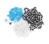 Gadpiparty 100 Ensembles Resin Safety Eyes Moon Shaped Offset Pupils for Stuffed Animals Crochet Dolls Unique Glitter Resin Craft Accessories