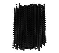 Gadpiparty 100 Pièces Anneaux de Reliure Plastique Noirs pour Documents et | Insertion Fluide, Bords sans Aspérité, Gestion par Lot, pour Étudiants et Classement de Dossiers