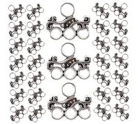 Gadpiparty 100 Pièces Bijoux Accessoires charme collier faire rond accessoire bricolage pendentif pour bracelet décorations suspendues pendentif fait main pendentifs suspendus alliage Silver