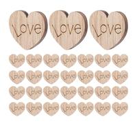 Gadpiparty 100 Pièces Confettis Cœur en Bois Marron, Rustique Élégante | Motif Amour Gravé, Pièces Réutilisables, pour Étiquettes Présent et Nœuds de Chaise, Décorateurs