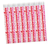 Gadpiparty 100 Pièces Crayons Hb Bois avec Gomme Tête Crayons Multi-fonctions Résistants pour Écriture et Croquis Étudiants et Adolescents Motif Cœur