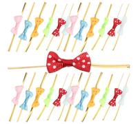 Gadpiparty 100 Pièces de Nœuds à Nouer Torsadés en Polyester pour Emballage de Sucettes et Snacks, Faciles à Nouer Dénouer, Décorations pour Magasins et Fêtes Couleur Couleur Aléatoire