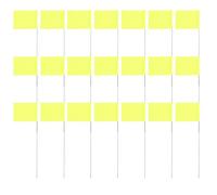 Gadpiparty 100 Pièces Drapeau de Signalisation pour Pelouse Jaune, | Sable et Terre Meuble, Insertion Rapide et Retrait Facile, Portable, Reste Droit en Extérieur