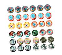 Gadpiparty 100 Pièces Stickers Verre Décoratifs Animaux Autocollants Ronds pour DIY Bijoux G Matériaux de Création