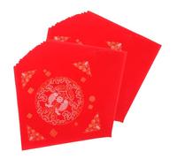 Gadpiparty 100 Pièces Wax-dyed Xuan Paper For Chinese Year Couplets Fu Character Wall Stickers Traditional Spring Festival Door Decorations
