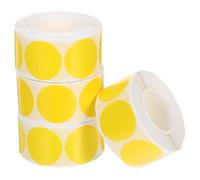 Gadpiparty 1000 pièces Étiquettes Rondes Jaunes Pouce Autocollants Adhésifs Code Couleur Points Adhésifs Écrits pour Vente Sceau Denveloppe Bureau et Salle de Classe