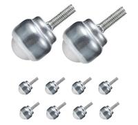Gadpiparty 10pcs Roulettes à Tige Filetée en Acier Carbone Argenté, Roues de Transfert à Billes 360° pour Petits Appareils et Établi, Mobilité Fluide