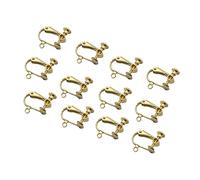 Gadpiparty 12 Pièces Boucles Oreilles Clips Non Percées Légères avec Trou Doré Accessoires pour Femmes et Faciles à Porter pour Fête et Voyage