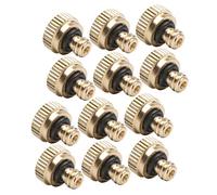 Gadpiparty 12 pièces Buse de Pulvérisation Basse Pression Laiton Buse Atomiseur Résistante Corrosion pour Système Brumisateur Extérieur Irrigation Jardin et Refroidissement Terrasse
