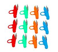 Gadpiparty 12 pièces Ciseaux à Fil Acier à Haute Teneur Coupe Fils Miniatures avec Poignée Plastique Colorée Outils de Couture Polyvalents pour Artisanat et Retouche Couleur Aléatoire
