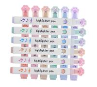 Gadpiparty 12 Pièces Cute Cat Paws Highlighter Markers Set Pastel Waterbased Ink Pens For School Students And Office Fade Resistant And Smudge Marker Pens For Highlighting