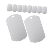 Gadpiparty 12pièces Plaques Identification Aluminium pour Chiens Vierges à Personnaliser Et Graver Soi-même Adaptées Aux Grands Animaux De Compagnie